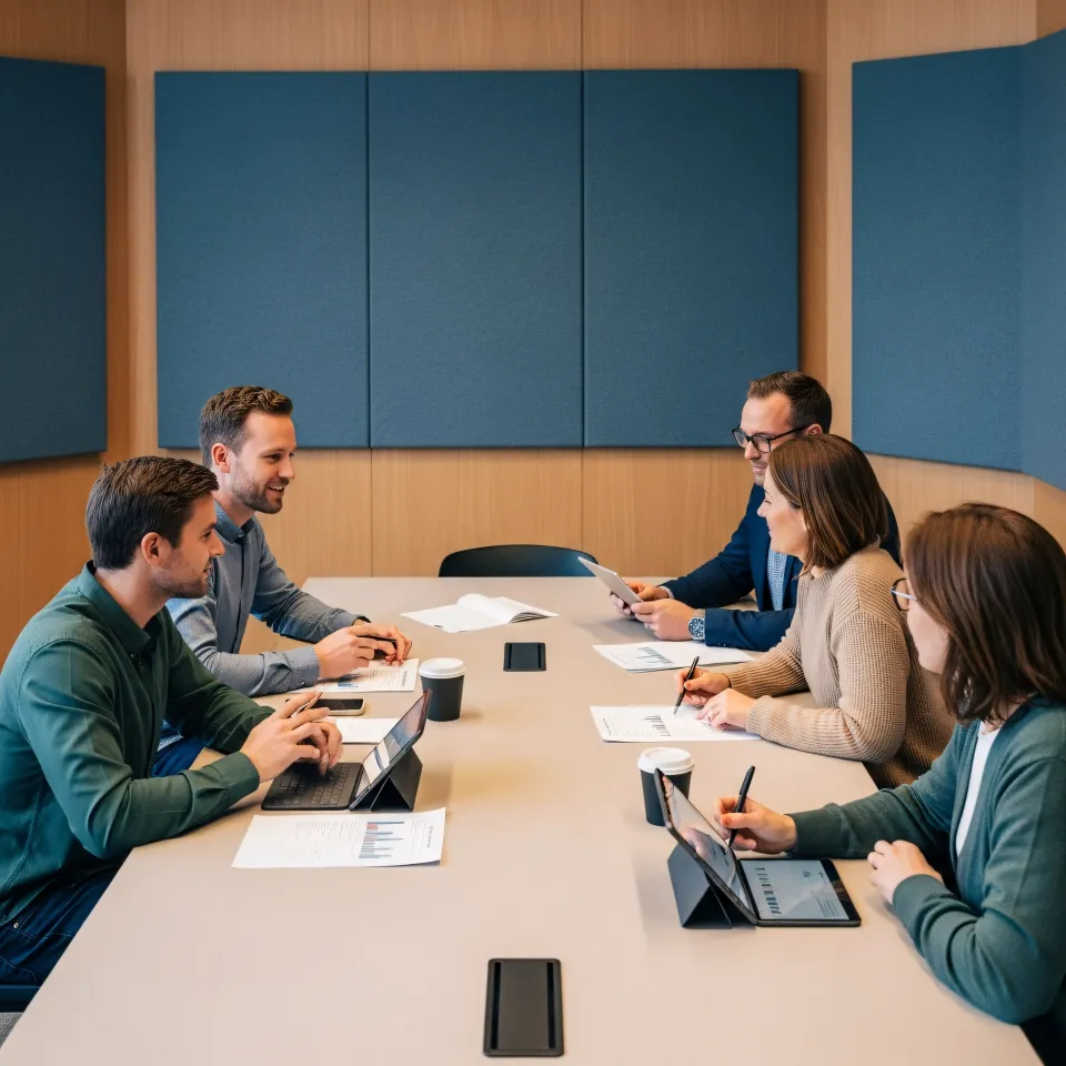 Diverse team reviewing audience segmentation data